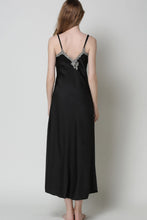 Load image into Gallery viewer, Full Size Lace Trim V-Neck Spaghetti Strap Satin Night Dress
