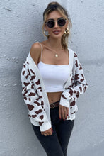 Load image into Gallery viewer, Animal Print Button Front Sweater Cardigan

