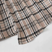 Load image into Gallery viewer, Plaid Round Neck Asymmetrical Dress
