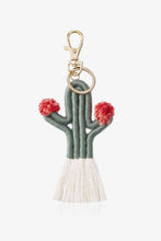 Load image into Gallery viewer, Cactus Keychain with Fringe
