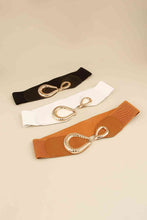 Load image into Gallery viewer, Ribbed Alloy Buckle Elastic Belt
