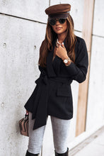 Load image into Gallery viewer, Belted Shawl Collar Blazer
