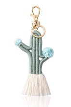Load image into Gallery viewer, Cactus Keychain with Fringe
