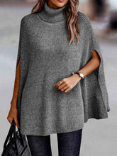 Load image into Gallery viewer, Turtleneck Dolman Sleeve Poncho
