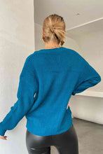 Load image into Gallery viewer, Double Take Surplice Neck Dropped Shoulder Sweater
