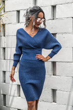 Load image into Gallery viewer, Dolman Sleeve Rib-Knit Top and Skirt Set
