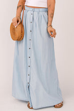 Load image into Gallery viewer, Button Front Denim Skirt with Pockets
