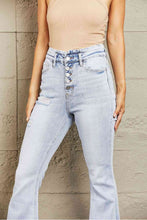 Load image into Gallery viewer, BAYEAS High Waisted Button Fly Flare Jeans
