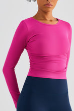 Load image into Gallery viewer, Lightweight Round Neck Long Sleeve Sports Top
