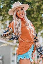 Load image into Gallery viewer, Floral Drop Shoulder Round Neck Top
