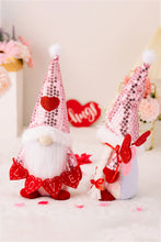 Load image into Gallery viewer, Mother&#39;s Day Sequined Heart Pointed Hat Faceless Gnome
