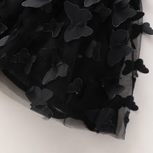 Load image into Gallery viewer, Ruffle Shoulder Shirt and Butterfly Applique Skirt Set
