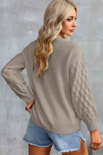 Load image into Gallery viewer, Contrast V-Neck Sweater
