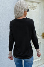 Load image into Gallery viewer, Spliced Long Sleeve Tee with Pocket
