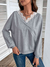 Load image into Gallery viewer, Lace Detail Long Sleeve Top
