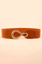 Load image into Gallery viewer, Ribbed Alloy Buckle Elastic Belt
