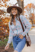 Load image into Gallery viewer, Plaid Button-Up Dropped Shoulder Shirt
