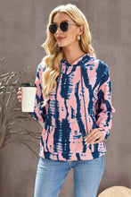 Load image into Gallery viewer, Tie-Dye Drawstring Hoodie with Pocket
