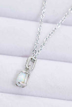 Load image into Gallery viewer, Opal Pendant 925 Sterling Silver Chain-Link Necklace
