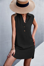 Load image into Gallery viewer, Buttoned Johnny Collar Sleeveless Dress
