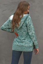 Load image into Gallery viewer, Cable-Knit Fleece Lining Button-Up Hooded Cardigan
