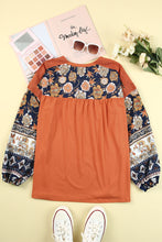 Load image into Gallery viewer, Floral Drop Shoulder Round Neck Top
