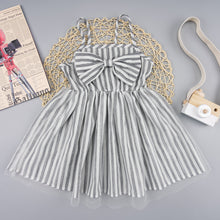 Load image into Gallery viewer, Striped Bow Detail Spaghetti Strap Dress
