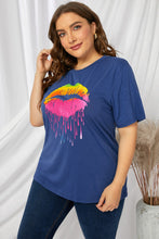 Load image into Gallery viewer, Plus Size Lip Graphic Tee Shirt
