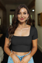 Load image into Gallery viewer, Square Neck Ribbed Crop Top
