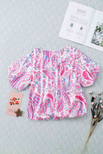Load image into Gallery viewer, Paisley Print Short Sleeve Blouse

