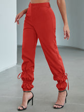 Load image into Gallery viewer, Drawstring Detail Ankle-Length Pants
