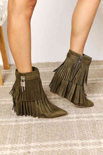 Load image into Gallery viewer, Legend Women&#39;s Tassel Wedge Heel Ankle Booties
