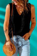 Load image into Gallery viewer, Scalloped Lace Trim V-Neck Tank
