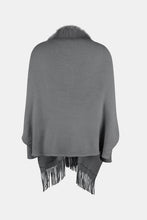 Load image into Gallery viewer, Fringe Open Front Long Sleeve Poncho
