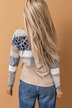 Load image into Gallery viewer, Leopard Color Block Drop Shoulder Top
