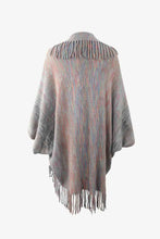 Load image into Gallery viewer, Multicolored Fringe Trim Poncho
