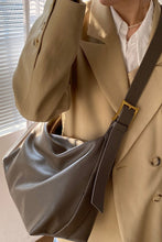 Load image into Gallery viewer, Wide Strap PU Leather Crossbody Bag
