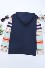 Load image into Gallery viewer, Striped Color Block Zip Up Jacket

