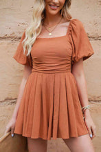 Load image into Gallery viewer, Square Neck Pleated Romper with Pockets
