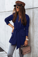 Load image into Gallery viewer, Belted Shawl Collar Blazer
