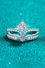 Load image into Gallery viewer, 925 Sterling Silver Moissanite Crown Ring
