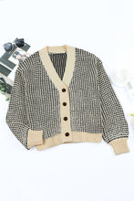 Load image into Gallery viewer, Waffle-Knit Drop Shoulder Button-Down Cardigan
