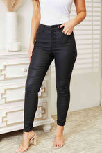 Load image into Gallery viewer, Kancan Full Size High Rise Black Coated Ankle Skinny Jeans
