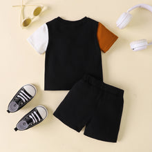 Load image into Gallery viewer, NICE Color Block Tee and Shorts Set
