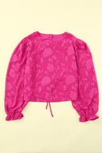 Load image into Gallery viewer, Applique Open Back Flounce Sleeve Top
