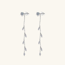 Load image into Gallery viewer, 1.38 Carat Moissanite 925 Sterling Silver Leaf Earrings
