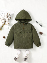 Load image into Gallery viewer, Buttoned Hoodie with Pockets
