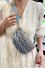 Load image into Gallery viewer, Adored Chevron Straw Sling Bag
