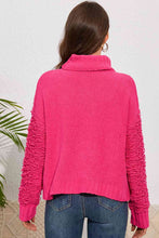 Load image into Gallery viewer, Turtle Neck Sleeve Detail Sweater
