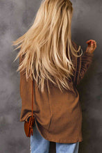 Load image into Gallery viewer, Pleated Detail Open Front Longline Cardigan
